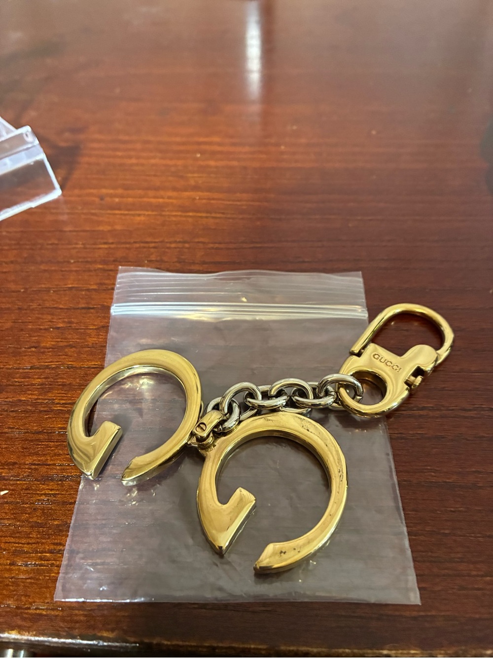 Gucci Gold-tone Bag Charm Keyring
